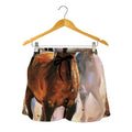 Running Horses Painting Print Women's Shorts
