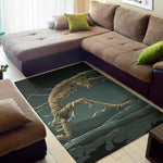 Running Mummy Print Area Rug
