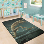 Running Mummy Print Area Rug