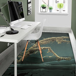 Running Mummy Print Area Rug