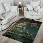 Running Mummy Print Area Rug