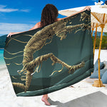 Running Mummy Print Beach Sarong Wrap