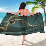 Running Mummy Print Beach Sarong Wrap
