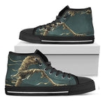 Running Mummy Print Black High Top Shoes
