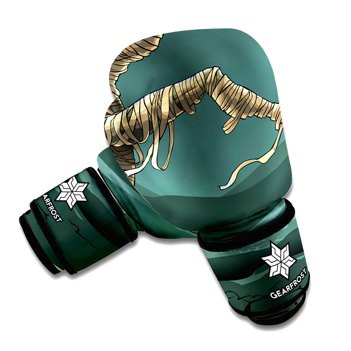 Running Mummy Print Boxing Gloves