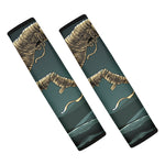 Running Mummy Print Car Seat Belt Covers