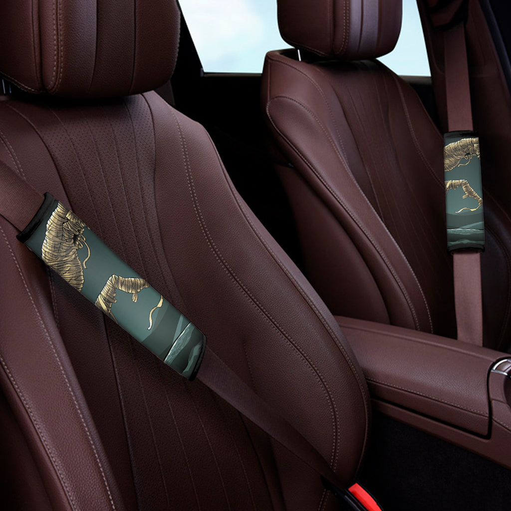 Running Mummy Print Car Seat Belt Covers