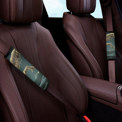 Running Mummy Print Car Seat Belt Covers