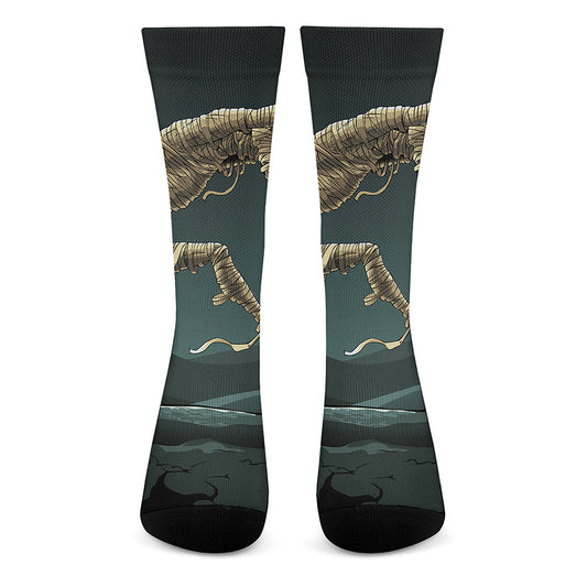 Running Mummy Print Crew Socks