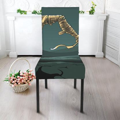 Running Mummy Print Dining Chair Slipcover