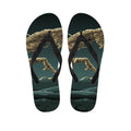 Running Mummy Print Flip Flops