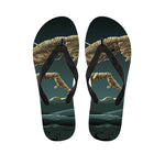 Running Mummy Print Flip Flops