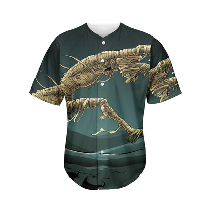 Running Mummy Print Men's Baseball Jersey