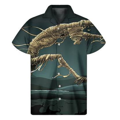 Running Mummy Print Men's Short Sleeve Shirt