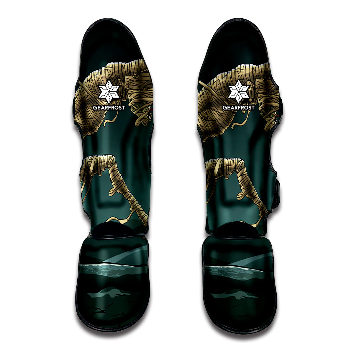 Running Mummy Print Muay Thai Shin Guard