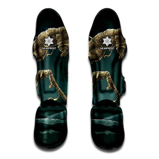Running Mummy Print Muay Thai Shin Guard