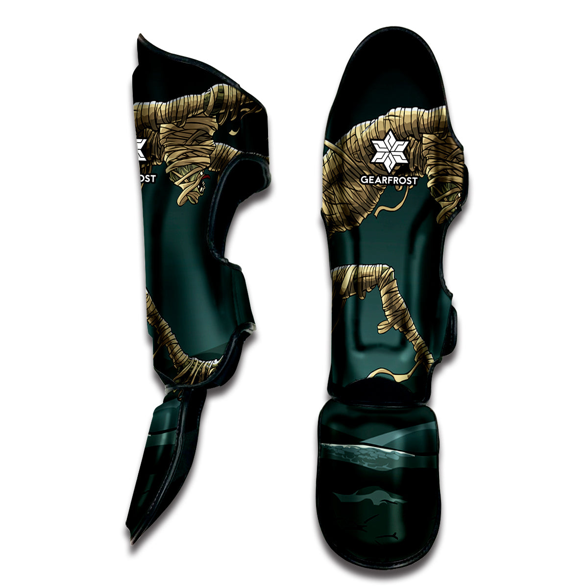 Running Mummy Print Muay Thai Shin Guard