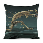 Running Mummy Print Pillow Cover