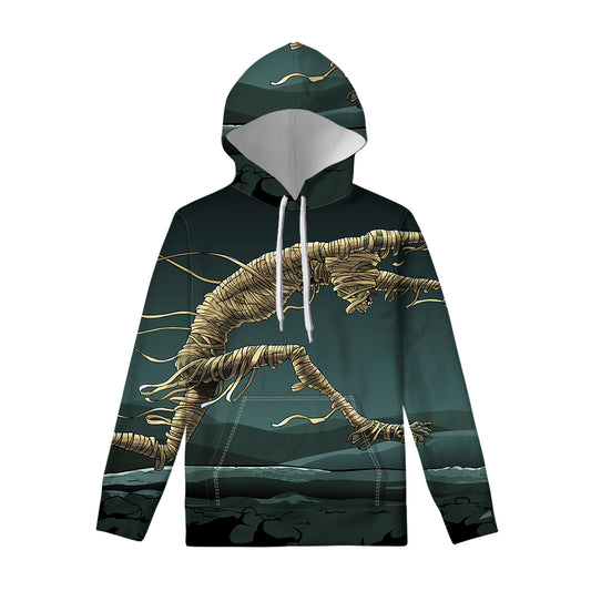 Running Mummy Print Pullover Hoodie