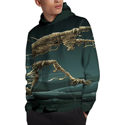 Running Mummy Print Pullover Hoodie