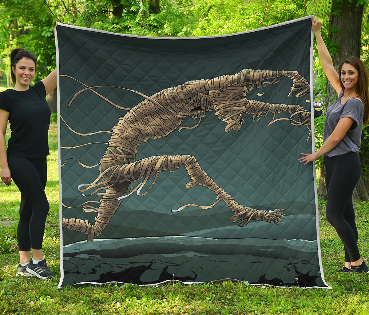 Running Mummy Print Quilt