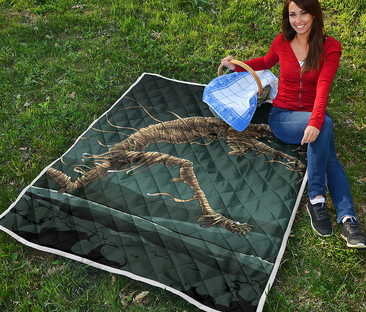Running Mummy Print Quilt