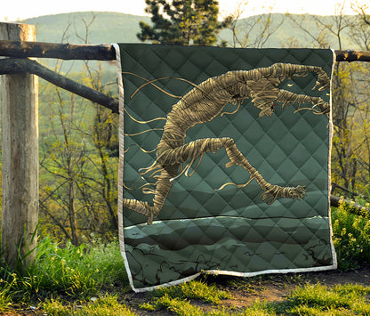 Running Mummy Print Quilt