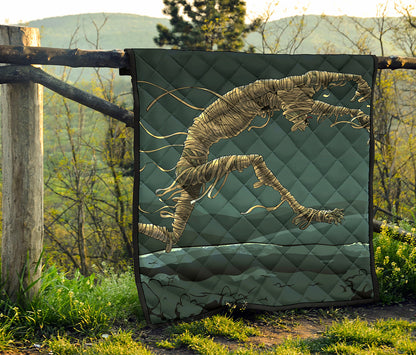 Running Mummy Print Quilt