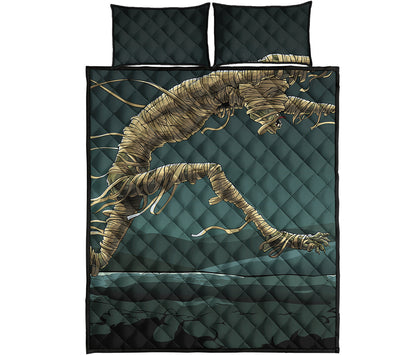 Running Mummy Print Quilt Bed Set