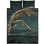 Running Mummy Print Quilt Bed Set