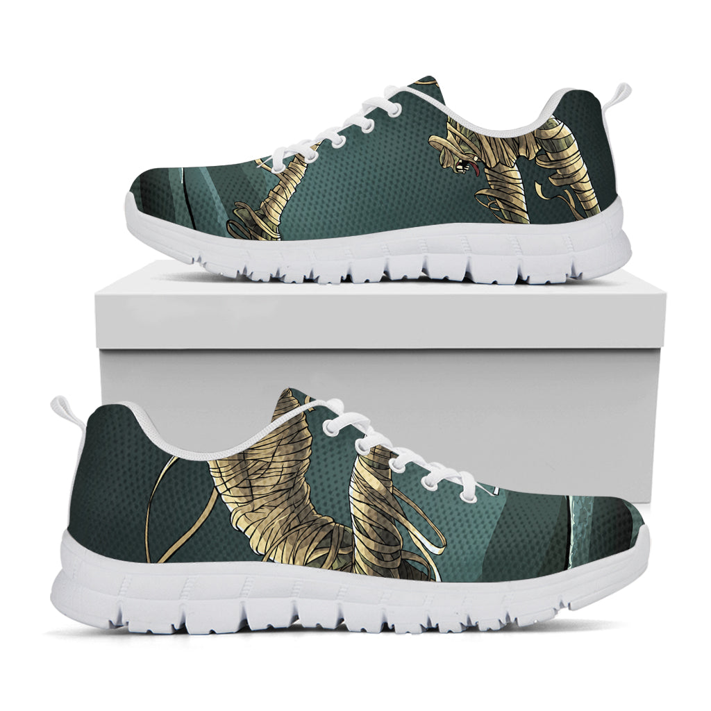 Running Mummy Print White Sneakers