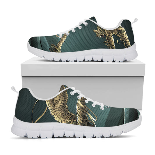 Running Mummy Print White Sneakers