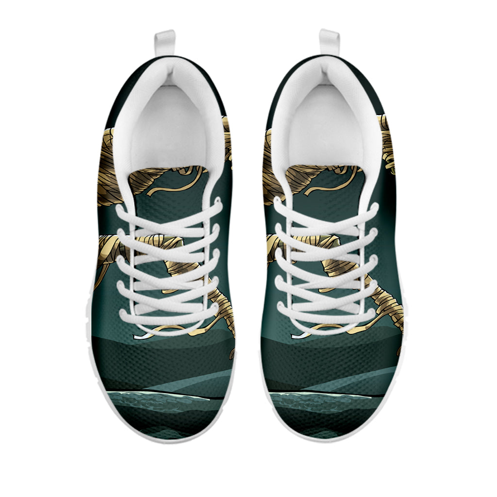 Running Mummy Print White Sneakers