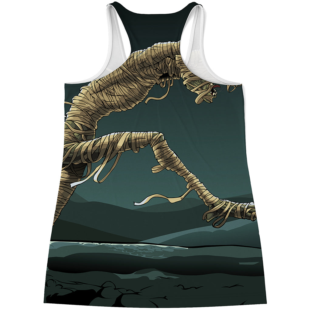 Running Mummy Print Women's Racerback Tank Top