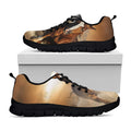 Running Wild Horses Print Black Running Shoes