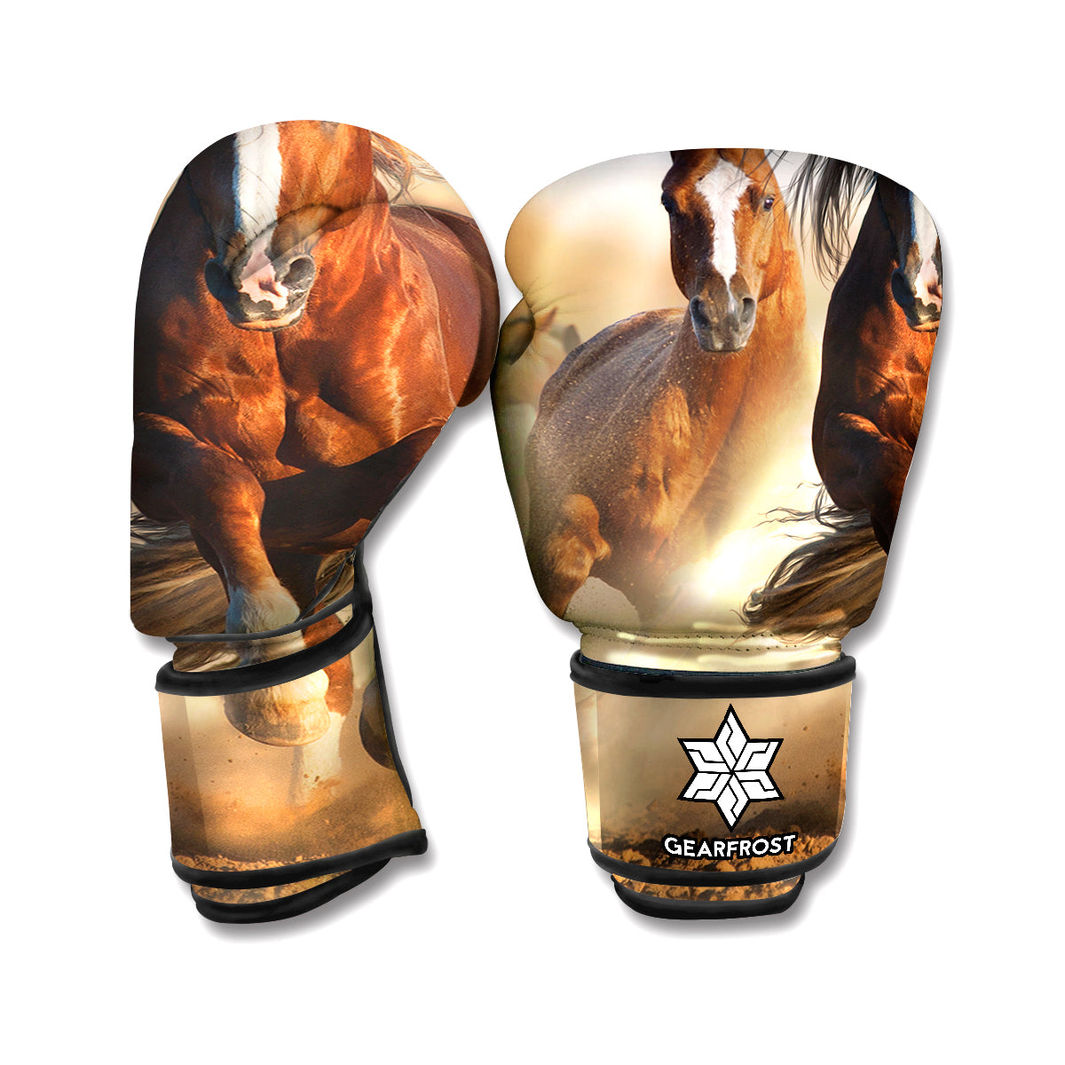 Running Wild Horses Print Boxing Gloves