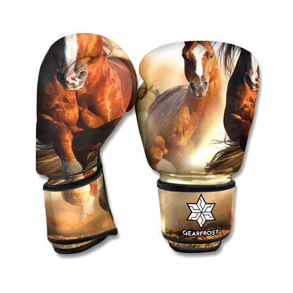 Running Wild Horses Print Boxing Gloves