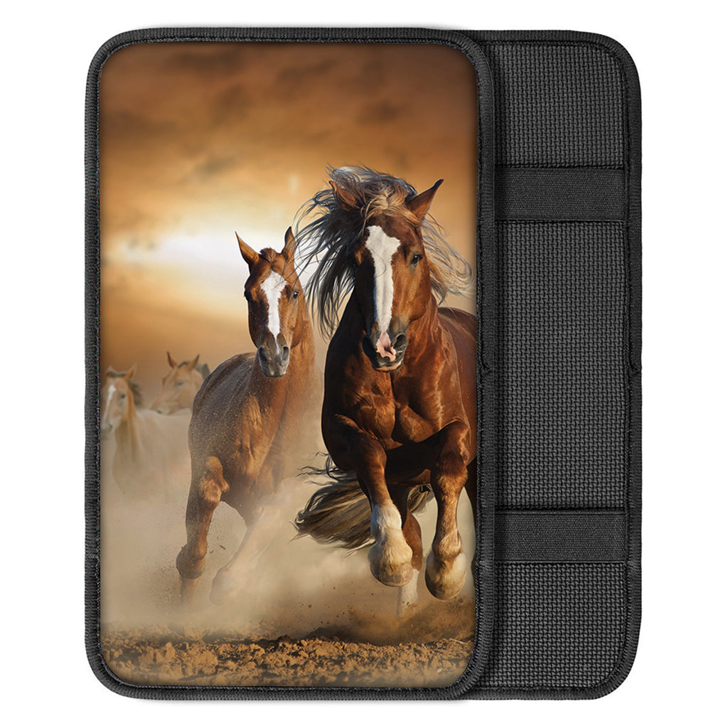 Running Wild Horses Print Car Center Console Cover