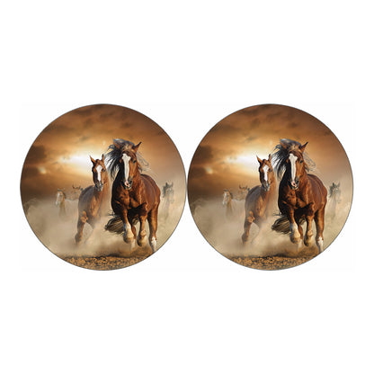 Running Wild Horses Print Car Coasters