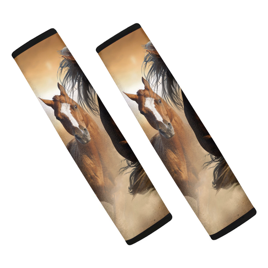 Running Wild Horses Print Car Seat Belt Covers