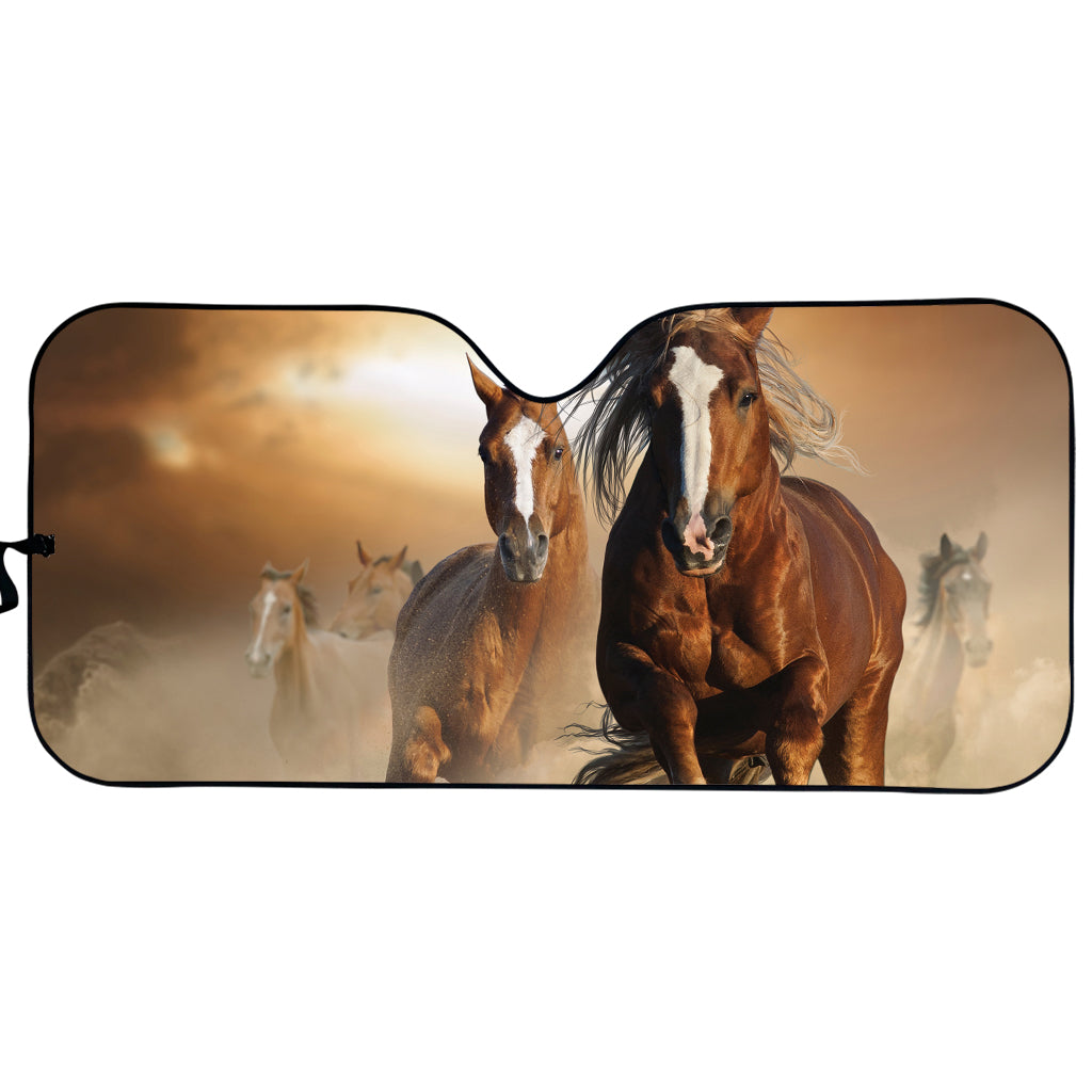 Running Wild Horses Print Car Sun Shade