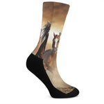 Running Wild Horses Print Crew Socks