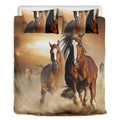 Running Wild Horses Print Duvet Cover Bedding Set