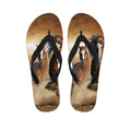 Running Wild Horses Print Flip Flops