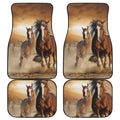 Running Wild Horses Print Front and Back Car Floor Mats