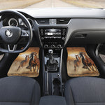 Running Wild Horses Print Front and Back Car Floor Mats