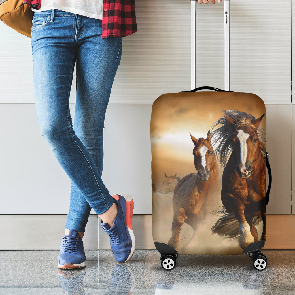 Running Wild Horses Print Luggage Cover