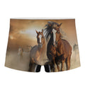 Running Wild Horses Print Men's Boxer Briefs