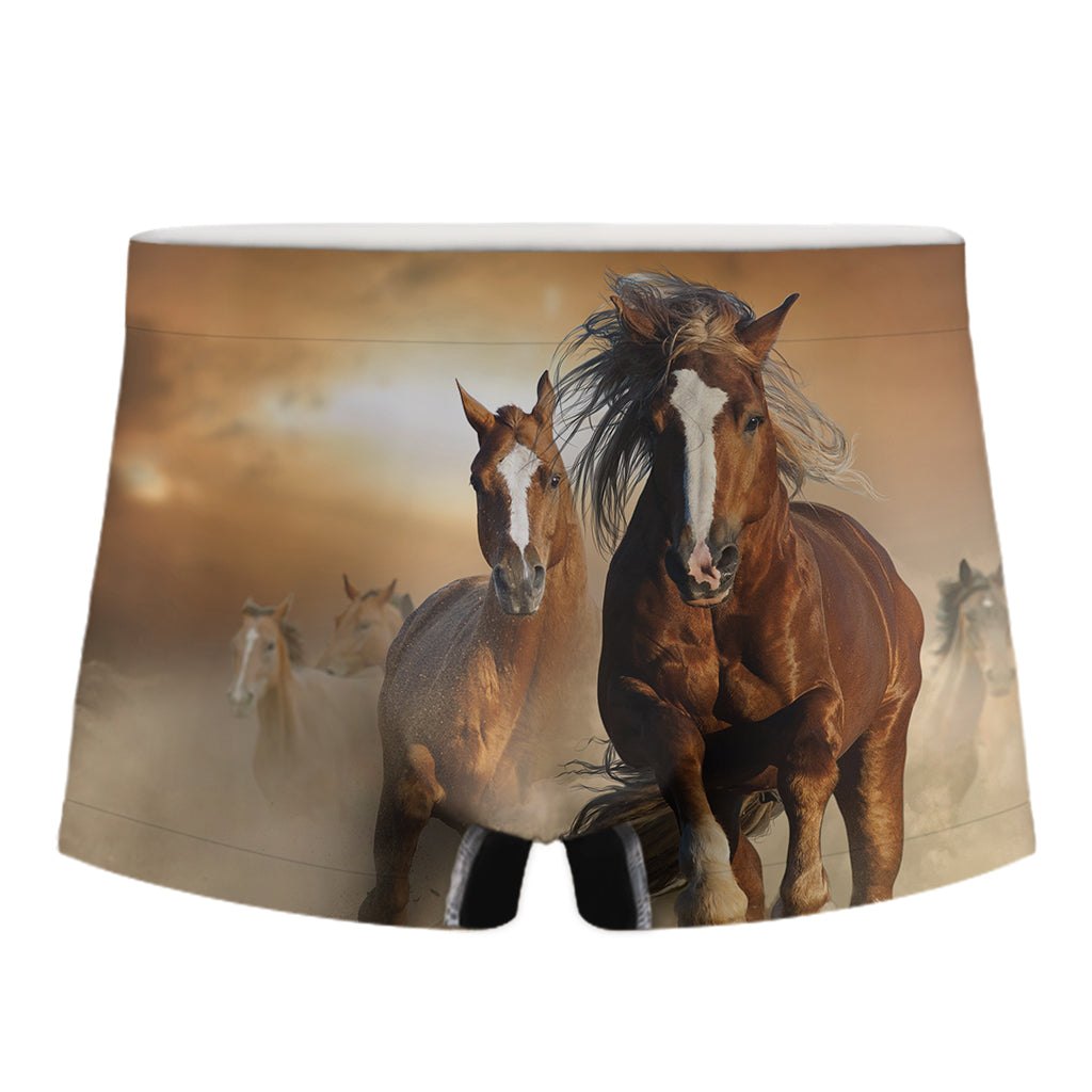 Running Wild Horses Print Men's Boxer Briefs