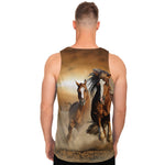 Running Wild Horses Print Men's Tank Top